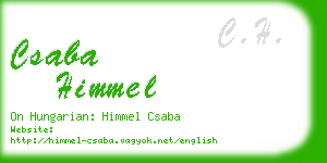 csaba himmel business card